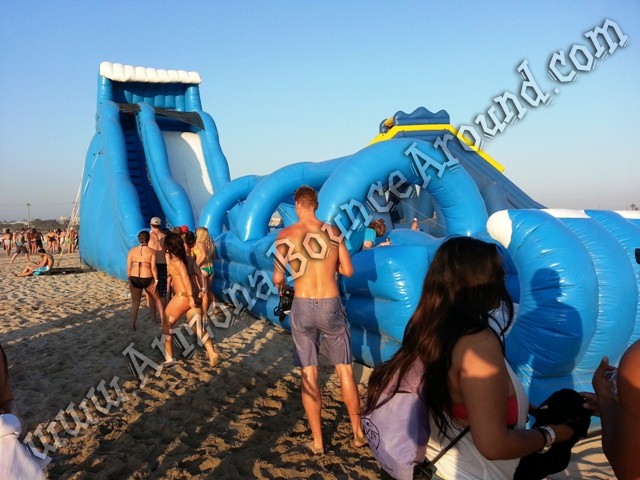 Inflatable water slides for adults